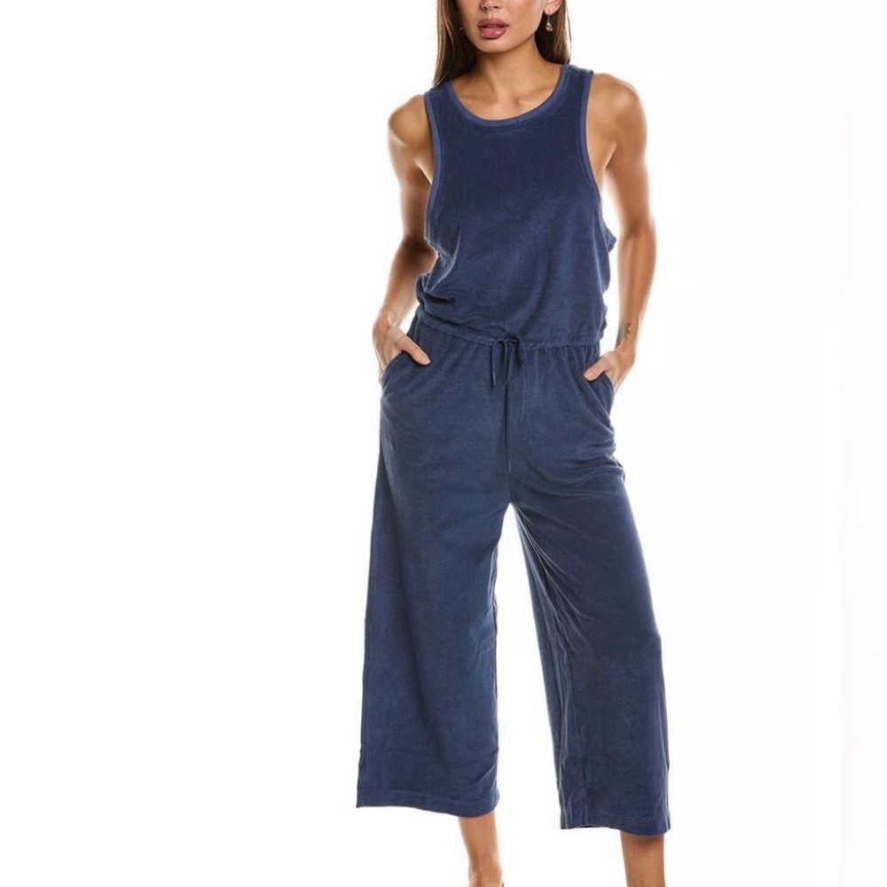 Grey State Navy Blue Sleeveless Jumpsuit